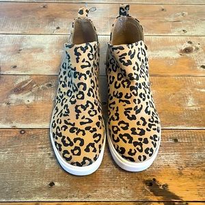 Soda Leaopard Wedge Sneaker